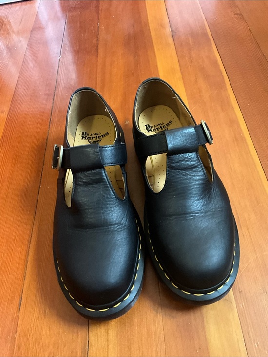 Dr. Martens Shoes - Dr. Martens Black T Bar Leather Mary Janes M9 W10